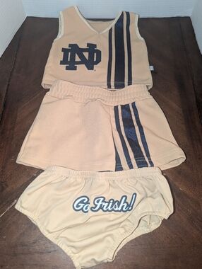 Vintage Notre Dame Infant Cheerleader Set 18M